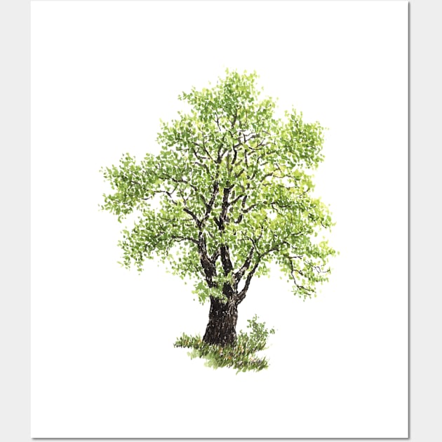 April birthday elm tree Wall Art by birthflower